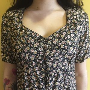 ✨🌺 Vintage Floral Dress w. Shoulder Pads! 🌺✨